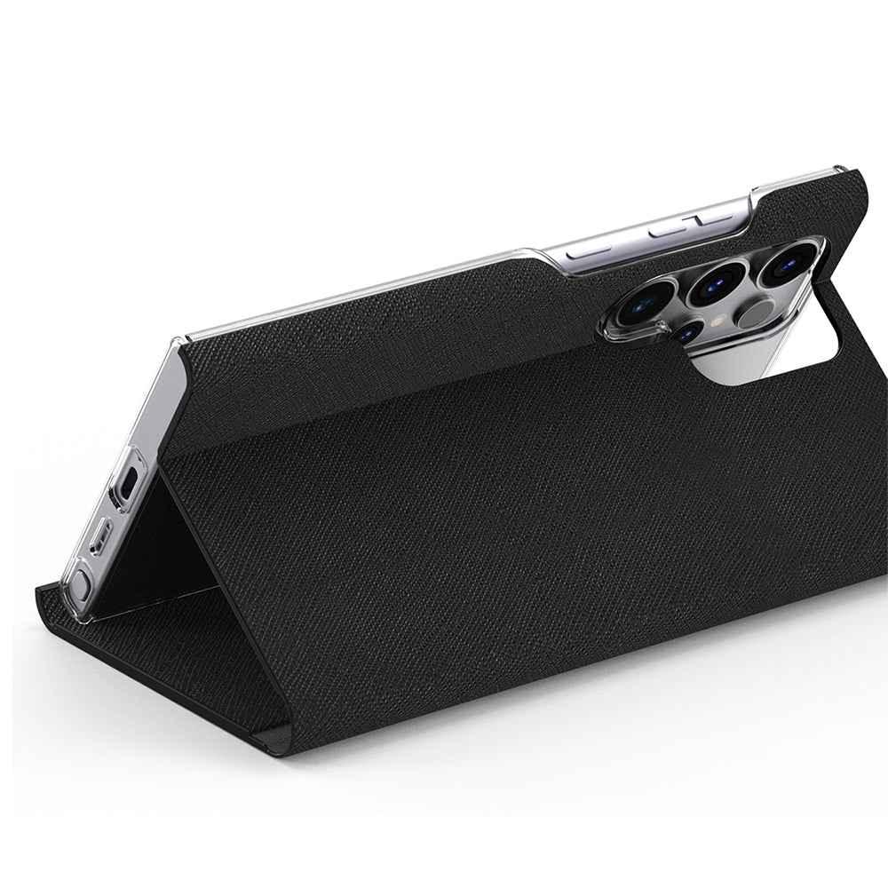 Galaxy S24 Ultra Araree Bonnet Dairy Stand Wallet Case - Black Galaxy S24 Ultra Araree Bonnet Dairy Stand Wallet Case - Black